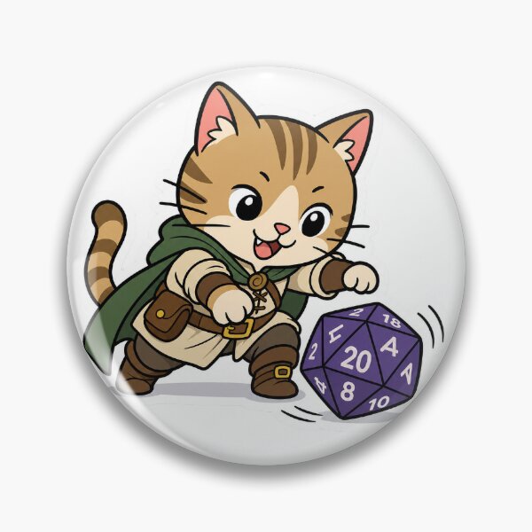 Item preview, Tabletop Gaming Cat Sticker - Funny D&D Cat Dice Goblin TTRPG Gamer Gift designed and sold by Dice_Goblin_Studio.