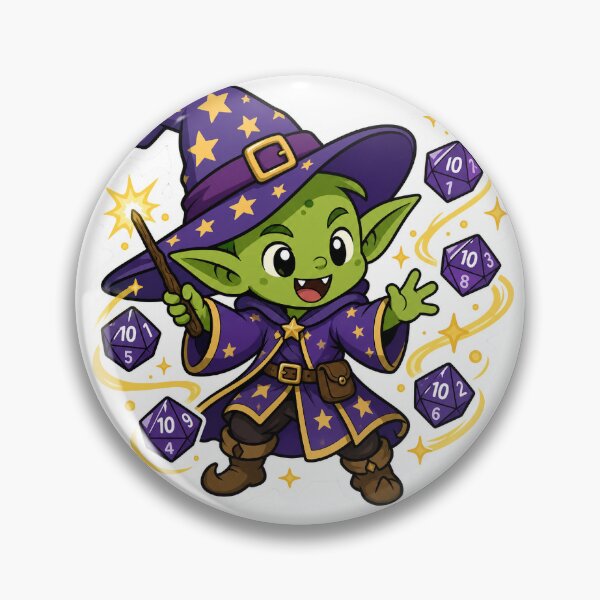 Item preview, Wizard Dice Goblin Sticker - Funny D&D Spellcaster Math Rocks TTRPG Gift designed and sold by Dice_Goblin_Studio.