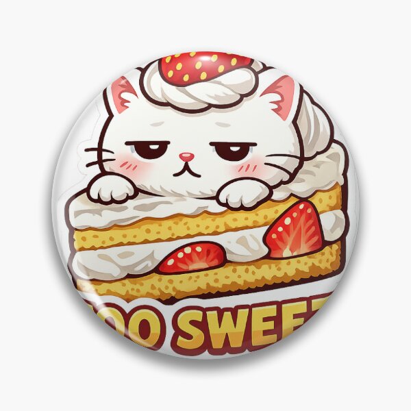 Item preview, Cute Surreal White Cat Dessert Illustration Funny Kawaii Animal designed and sold by ArtPrintPov.