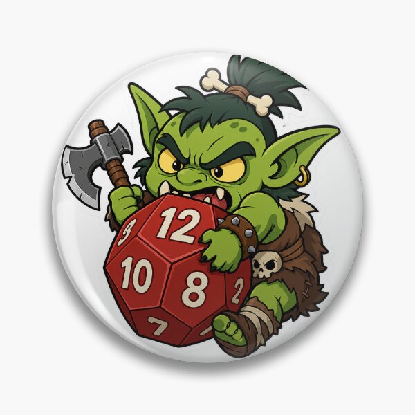 Item preview, Barbarian Dice Goblin Sticker - Funny D&D Dice Hoarder Rage Meme TTRPG Gift designed and sold by Dice_Goblin_Studio.