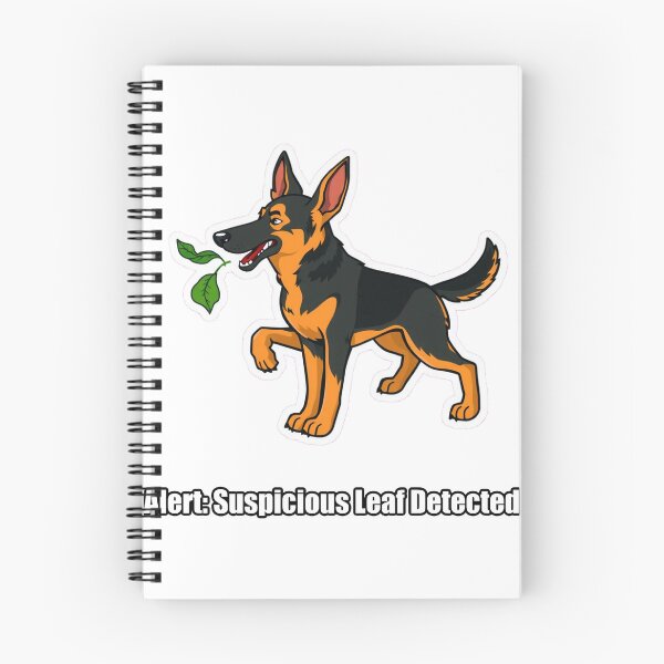 Item preview, German Shepherd - Alert Suspicious Leaf Detected - Funny GSD Gift designed and sold by pawdrops.