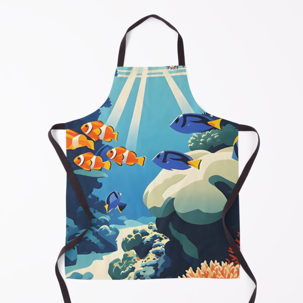 Item preview, Krabi Coral Reef Symphony – Vintage Marine Poster designed and sold by Spirit of Siam.