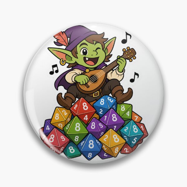 Item preview, Bard Dice Goblin Sticker - Funny D&D Bardic Inspiration TTRPG Gamer Gift designed and sold by Dice_Goblin_Studio.