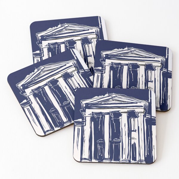Item preview, Courthouse - Blue Abstract Art designed and sold by shadow-bloom.
