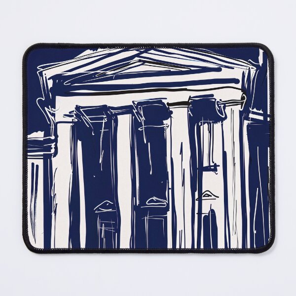 Item preview, Courthouse - Blue Abstract Art designed and sold by shadow-bloom.