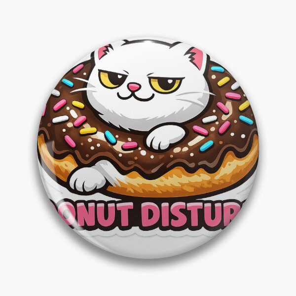 Item preview, White Cat Donut Cute Funny Kawaii Dessert Cartoon designed and sold by ArtPrintPov.