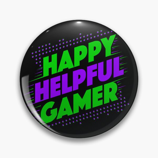 Item preview, Happy Helpful Gamer - Positive message from my videos to be nice to eachother designed and sold by chucksterplays.