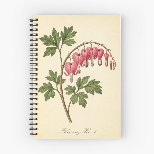 Item preview, Vintage Bleeding Heart Botanical Illustration Print designed and sold by NuvoraNest.
