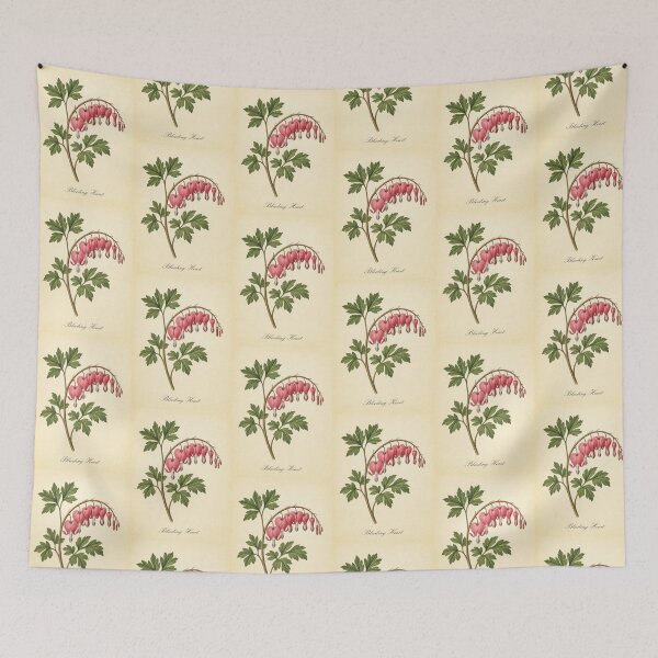 Item preview, Vintage Bleeding Heart Botanical Illustration Print designed and sold by NuvoraNest.