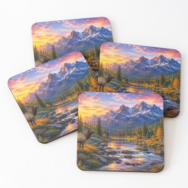 Item preview, Elk In The Mountains designed and sold by DK Rocket.