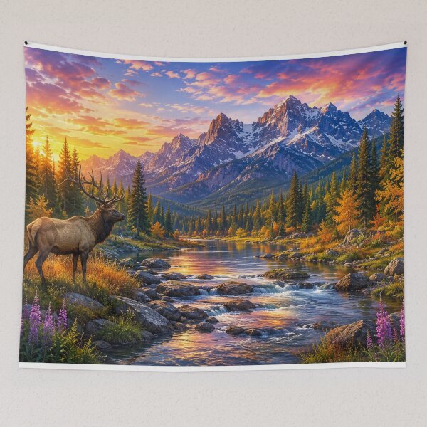 Item preview, Elk In The Mountains designed and sold by DazzleKitty.
