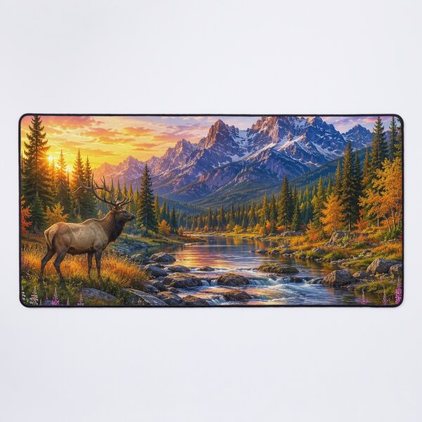 Item preview, Elk In The Mountains designed and sold by DazzleKitty.