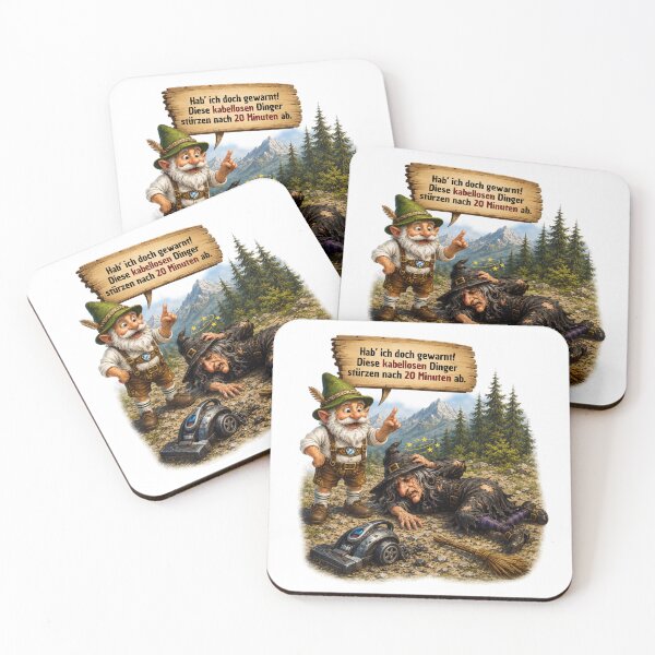 Artikelvorschau, 0Hab' ich doch gewarnt! Lustige Hexe mit kabellosem Staubsauger – Bayerischer Zwerg Humor entworfen und verkauft von Alpine-Ink.