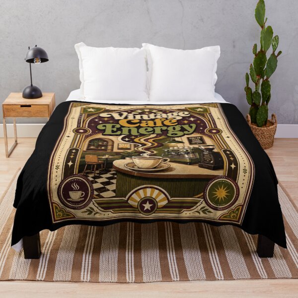 Item preview, Vintage Coffee Energy Retro Coffee Shop Poster designed and sold by Sketchlegacy.
