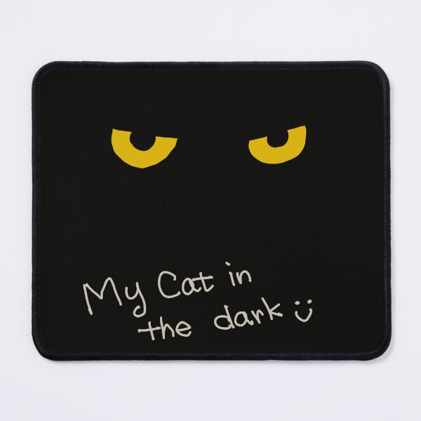 Item preview, My Cat in the Dark – Grumpy Yellow Eyes Funny Black Cat T-Shirt Sticker designed and sold by Chibi-NumNum.