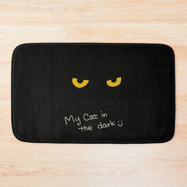 Item preview, My Cat in the Dark – Grumpy Yellow Eyes Funny Black Cat T-Shirt Sticker designed and sold by Chibi-NumNum.