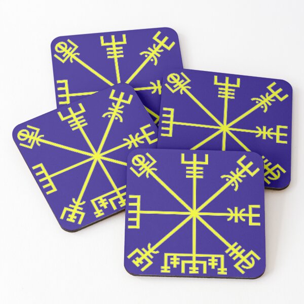 Item preview, Vegvísir Icelandic Wayfinder Symbol - Yellow designed and sold by shorethings.