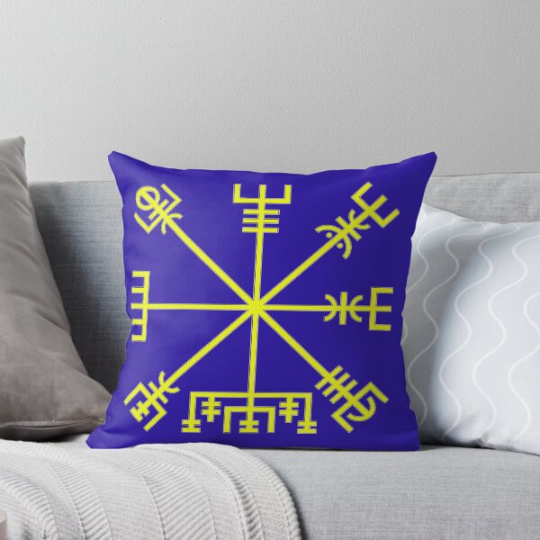 Aperçu de l'œuvre Symbole islandais Wayfinder Vegvísir - Jaune créée et vendue par shorethings.