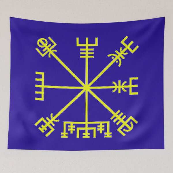 Item preview, Vegvísir Icelandic Wayfinder Symbol - Yellow designed and sold by shorethings.