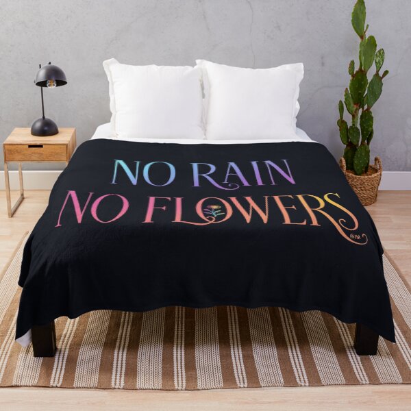 Item preview, NO RAIN NO FLOWERS | Inspirational Quote designed and sold by lbl-shop.