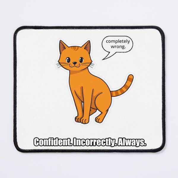 Item preview, Orange Cat - Confident Incorrectly Always - Funny Orange Cat Gift designed and sold by pawdrops.