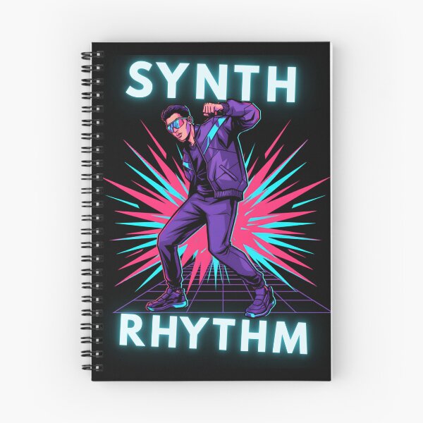 Item preview, Synth.Rhythm Retro Lines Synth Dancer Neon Glow designed and sold by LeSoniPapaPrint.