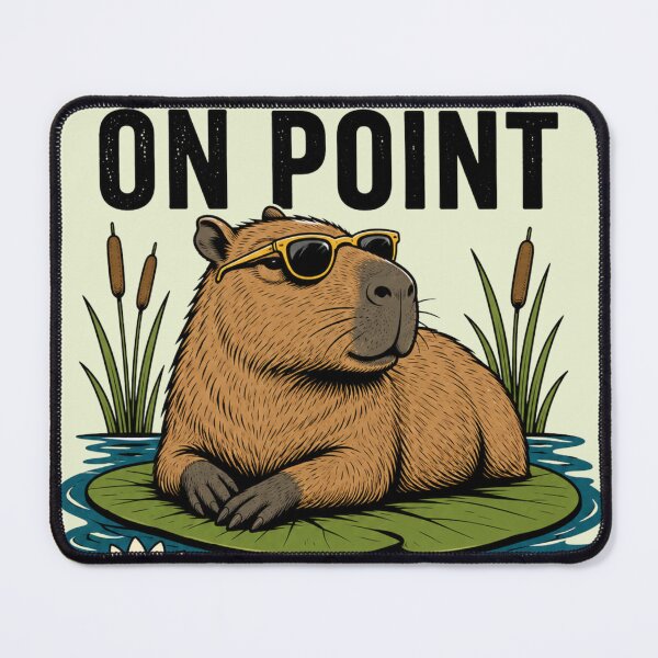 Item preview, Off Grid On Point Capybara with Sunglasses Funny Animal designed and sold by Retro Rascals Co..