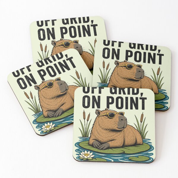 Item preview, Off Grid On Point Capybara with Sunglasses Funny Animal designed and sold by Retro Rascals Co..