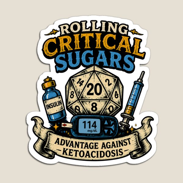 Item preview, Rolling Critical Sugars: Advantage Against Ketoacidosis designed and sold by BlindPete.