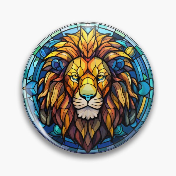 Item preview, Lion Stained Glass Leadlight Artistic Design Boys Girls designed and sold by rafaeltto.