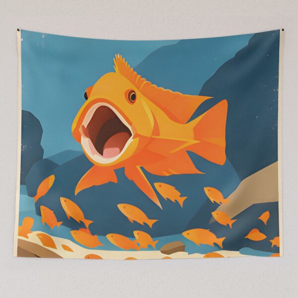 Item preview, Underwater Krabi – Vintage Marine Poster designed and sold by Spirit of Siam.