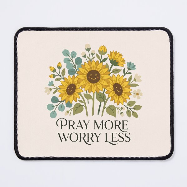 Item preview, Pray More Worry Less Sunflower Christian | Faith Women's designed and sold by stylishdzign.