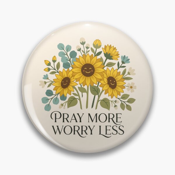 Item preview, Pray More Worry Less Sunflower Christian | Faith Women's  designed and sold by stylishdzign.