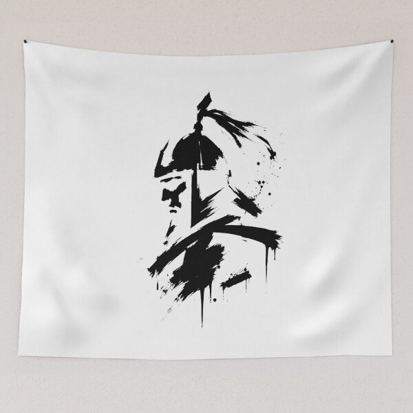 Item preview, Ancient Greek Helmet Gothic Black and White Graphic T-Shirt designed and sold by Mystic & Celestial Art.