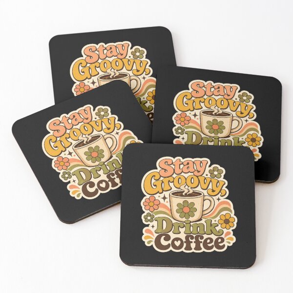 Item preview, Stay Groovy Drink Coffee Retro Floral Coffee Lover Design  designed and sold by Sketchlegacy.