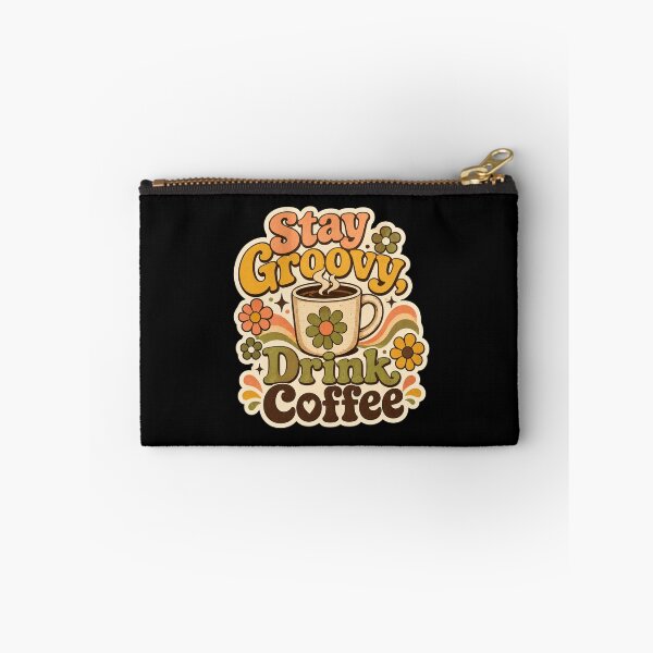 Item preview, Stay Groovy Drink Coffee Retro Floral Coffee Lover Design  designed and sold by Sketchlegacy.