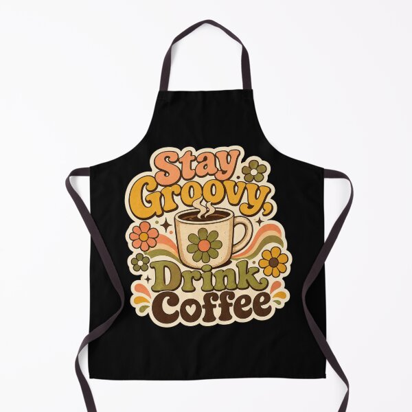 Item preview, Stay Groovy Drink Coffee Retro Floral Coffee Lover Design designed and sold by Sketchlegacy.