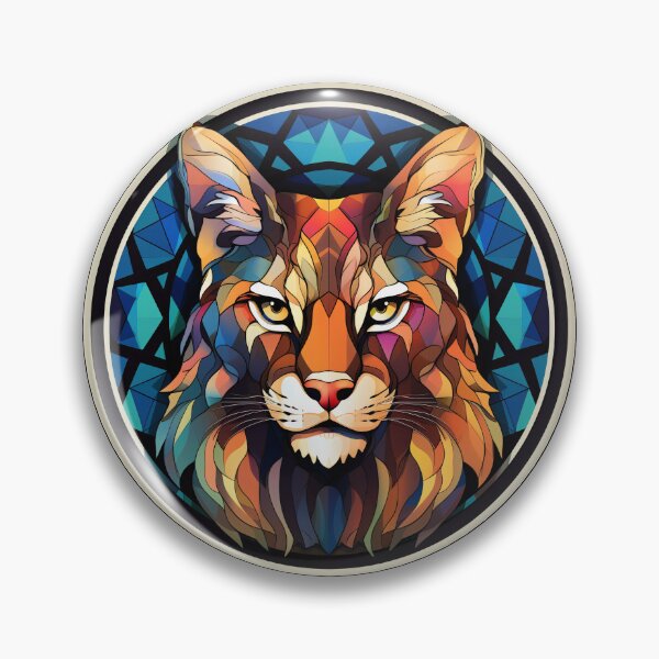 Item preview, Lynx Stained Glass Leadlight Artistic Design Boys Girls designed and sold by rafaeltto.