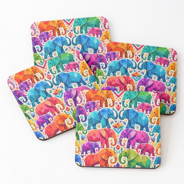 Item preview, Geometric Elephants designed and sold by DazzleKitty.