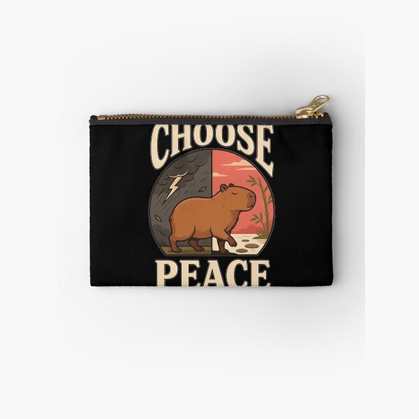 Item preview, Choose Peace Capybara – Vintage Stoic Nature Design designed and sold by No Excuses Supply.