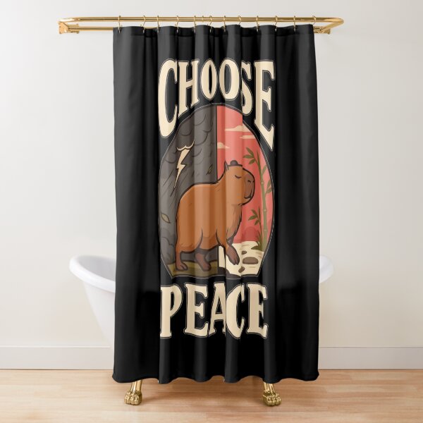 Item preview, Choose Peace Capybara – Vintage Stoic Nature Design designed and sold by No Excuses Supply.