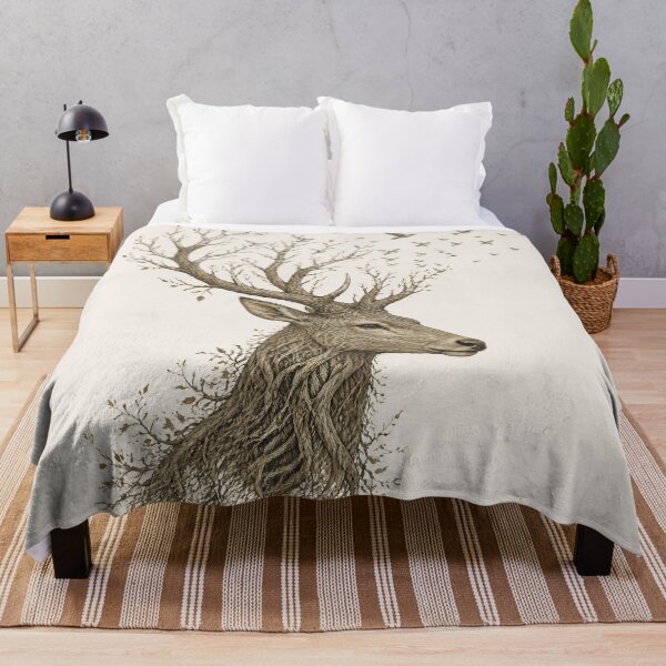 Item preview, Surreal Deer Roots and Birds Transformation Art designed and sold by VINTAGE BY LAMBERTINY .