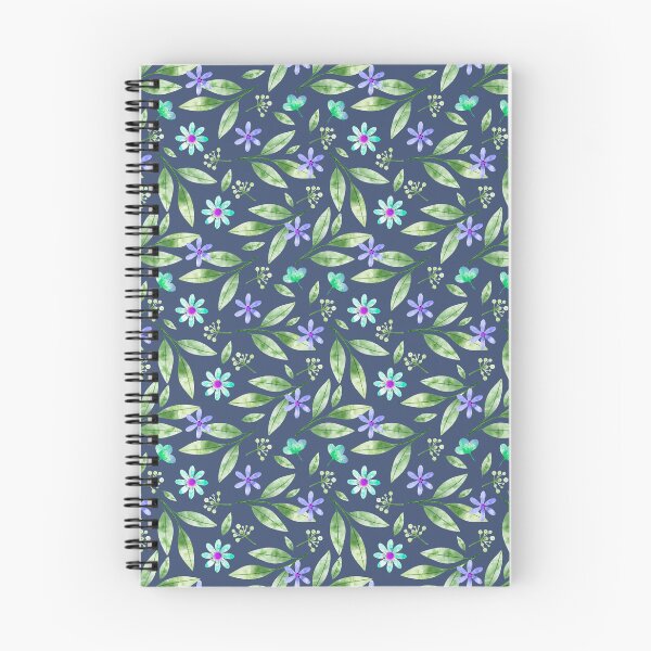 Item preview, Green Leaves and Purple Wildflowers Seamless Pattern designed and sold by 555Design.