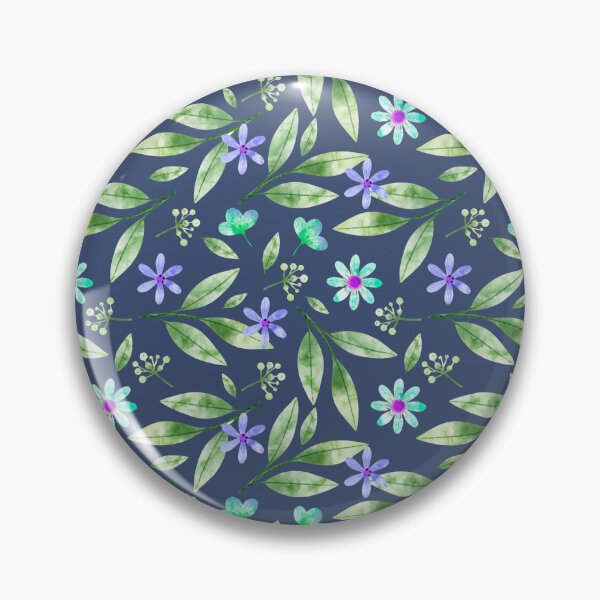Item preview, Green Leaves and Purple Wildflowers Seamless Pattern designed and sold by 555Design.