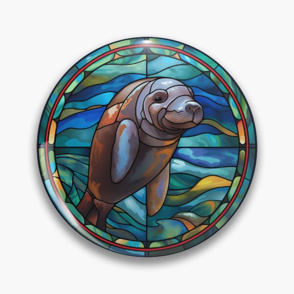 Item preview, Manatee Stained Glass Leadlight Artistic Design Boys Girls designed and sold by rafaeltto.