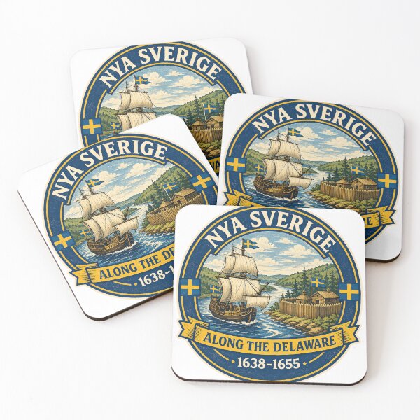 Item preview, New Sweden Colony 1638 – Swedish Heritage and Delaware Valley History designed and sold by Past in Threads.