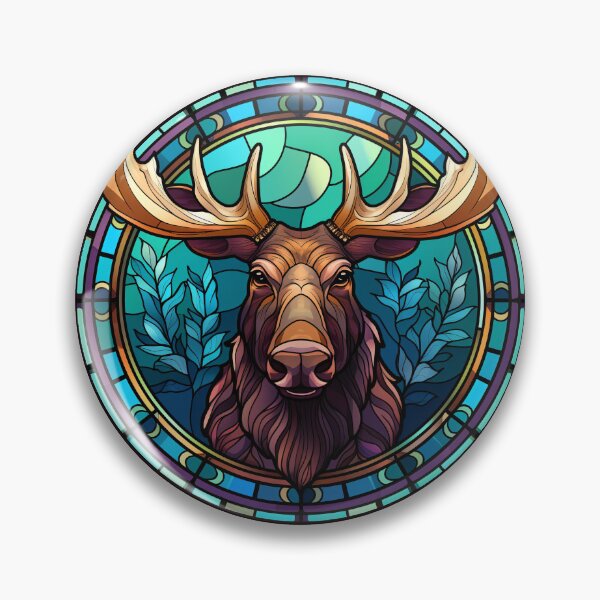 Item preview, Moose Stained Glass Leadlight Artistic Design Boys Girls designed and sold by rafaeltto.