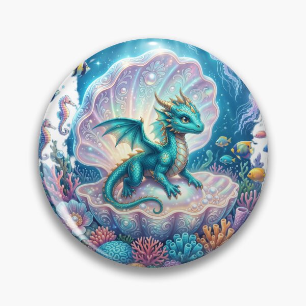 Item preview, Baby dragon emerging from pearl designed and sold by kidoramagic.