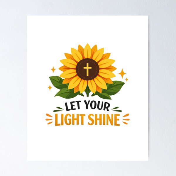 Item preview, Let Your Light Shine Christian | Sunflower Faith  designed and sold by stylishdzign.