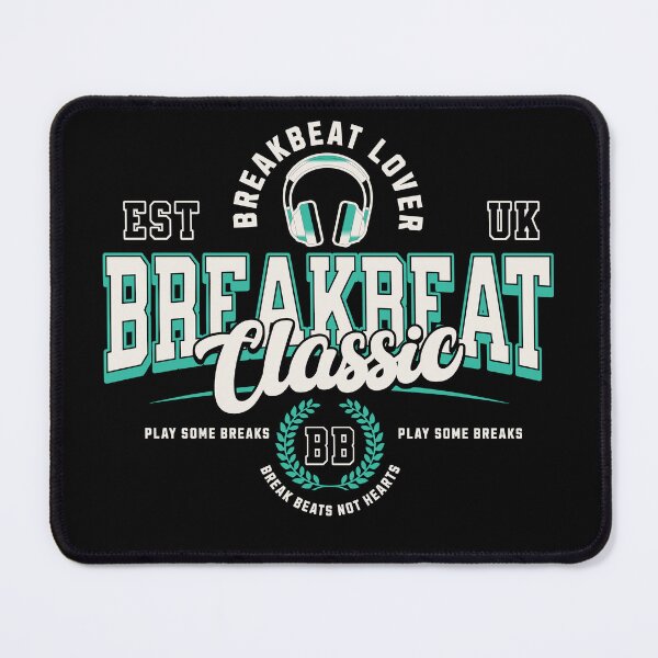 Item preview, BREAKBEAT - Breaks Collegiate (White) designed and sold by Discothreadz.